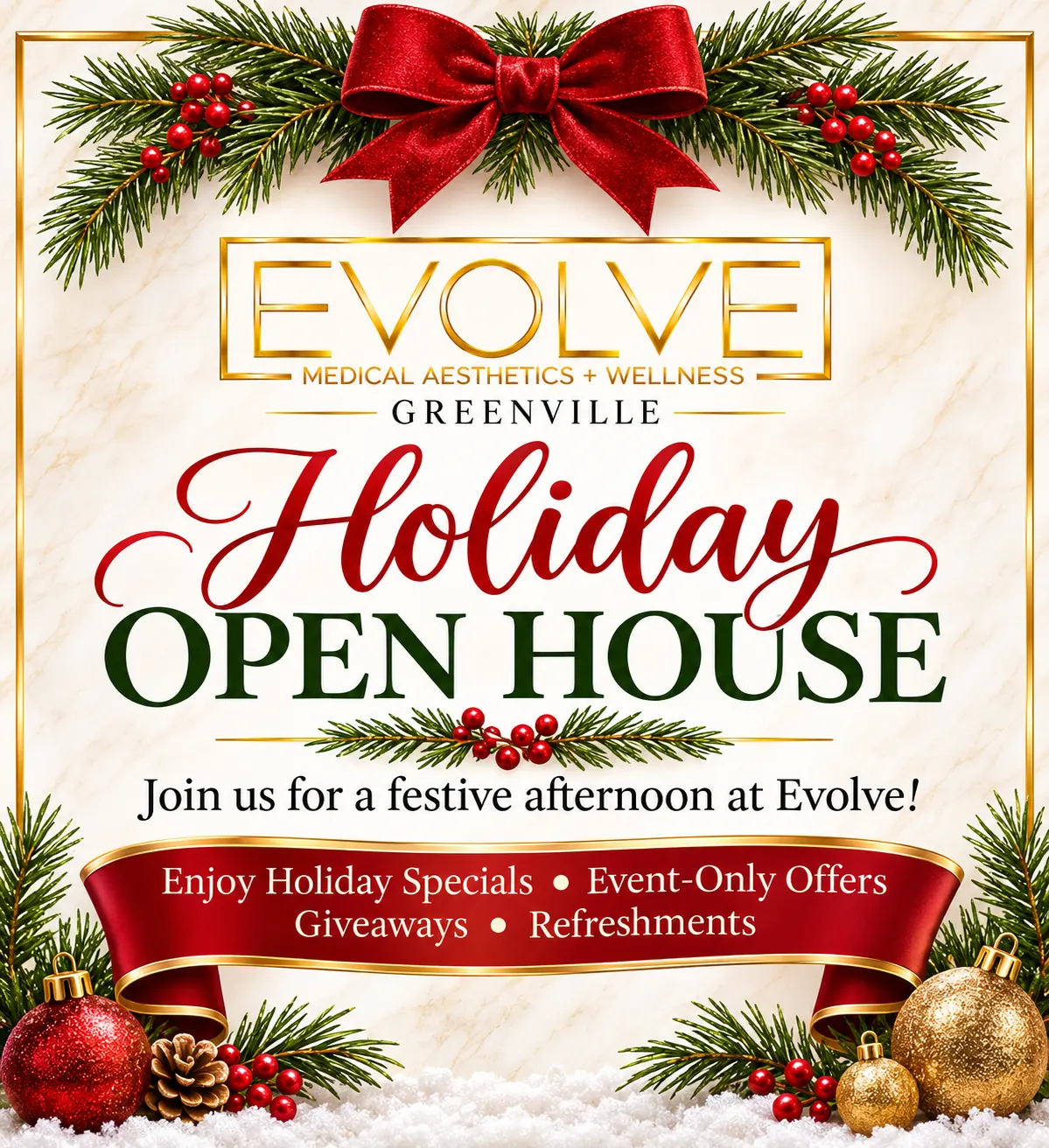 Flyer for Holiday Open House