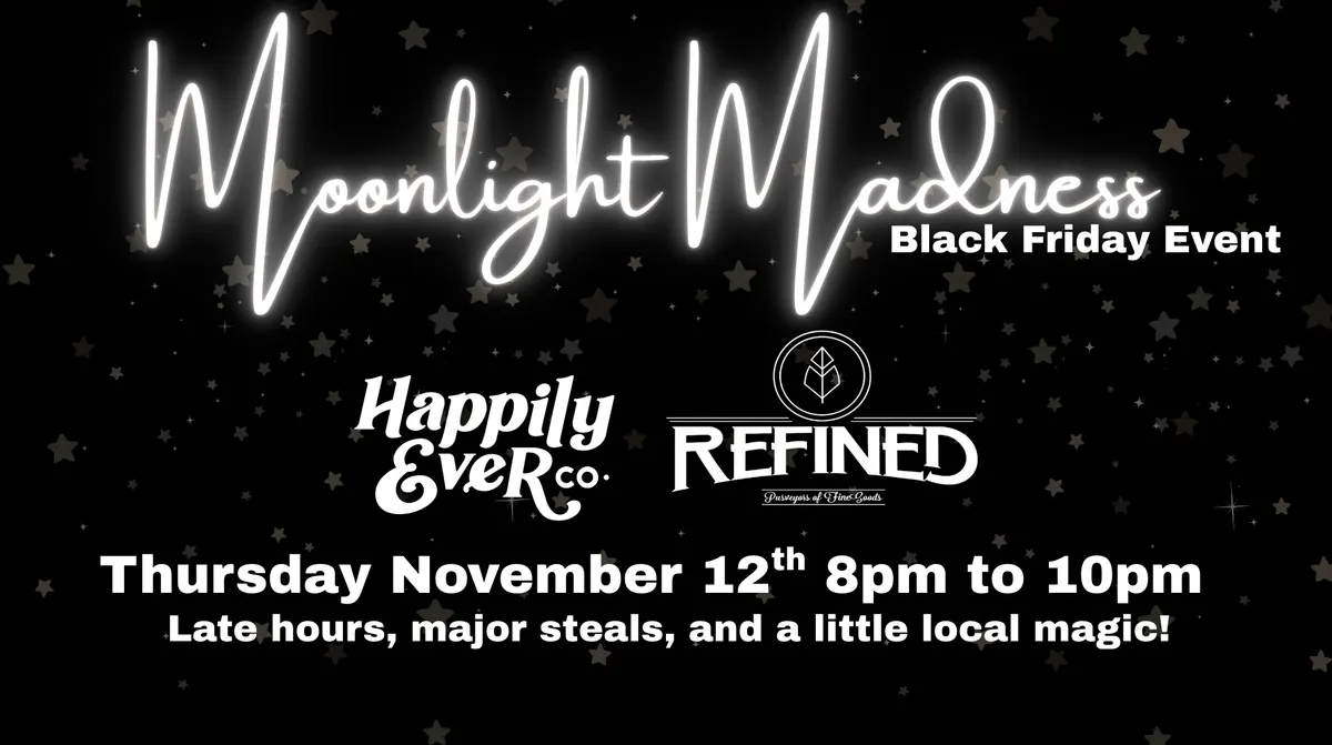 Flyer for Moonlight Madness Black Friday Event! ✨